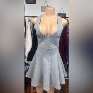 MINKPINK Sleeveless Gray Flare Dress